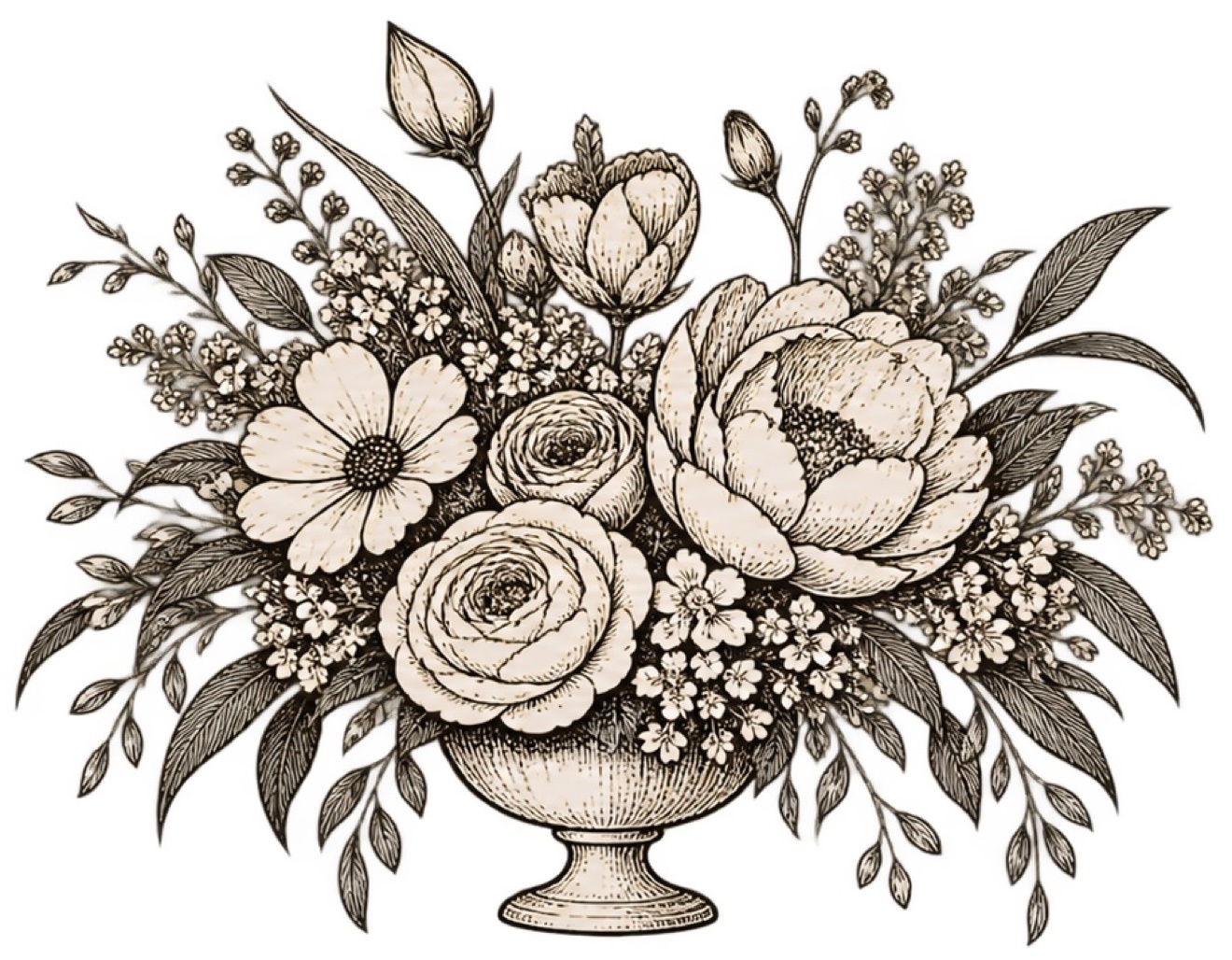 Abundant arrangement illustration