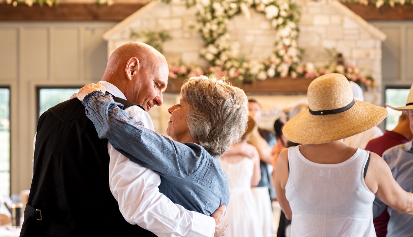 Couple dancing at wedding