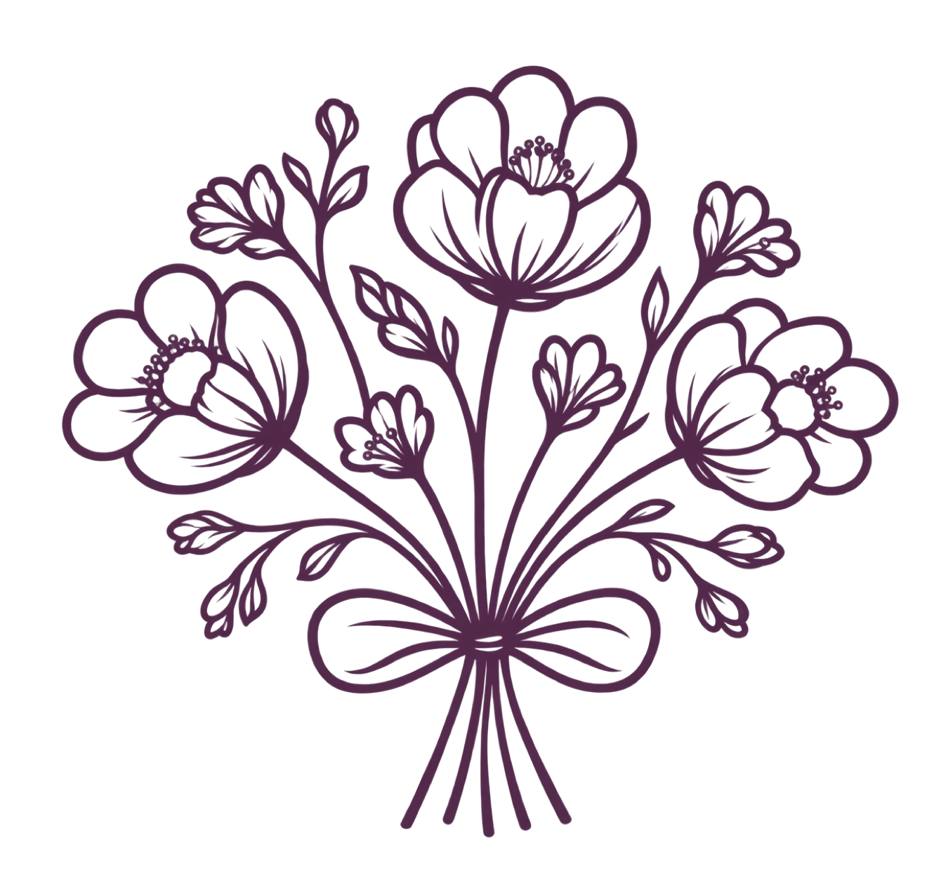 Floral bouquet icon